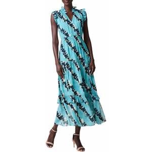 NEW NIC + ZOE women's rolling reef dress in aqua